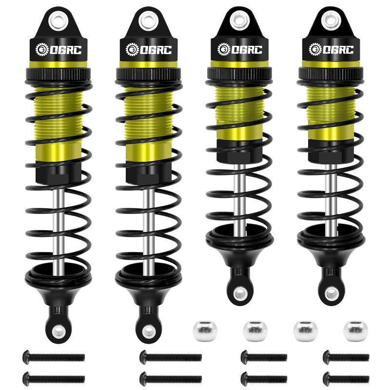 OGUNKE OGRC Oil Shock Absorber RC Shock Absorber Damper Set for 1/10 Traxxas Slash 2WD/4X4 Hoss Rustler 4X4 VXL Bandit Nitro Stampede Upgrades Replace of 5862 (Green) - Image 1